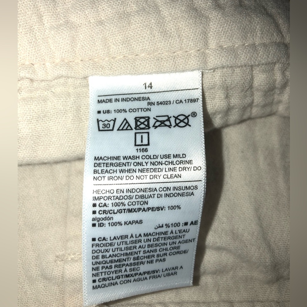 Old Navy Cream High Waisted 100% cotton pants - Picture 3 of 5